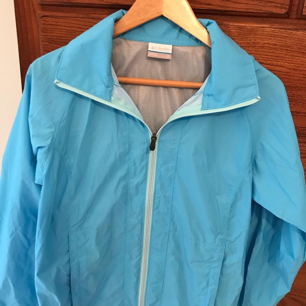 Columbia rain coat, small, teal.